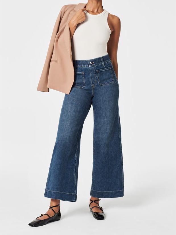 HOT SALE Cropped Wide-Leg Jeans