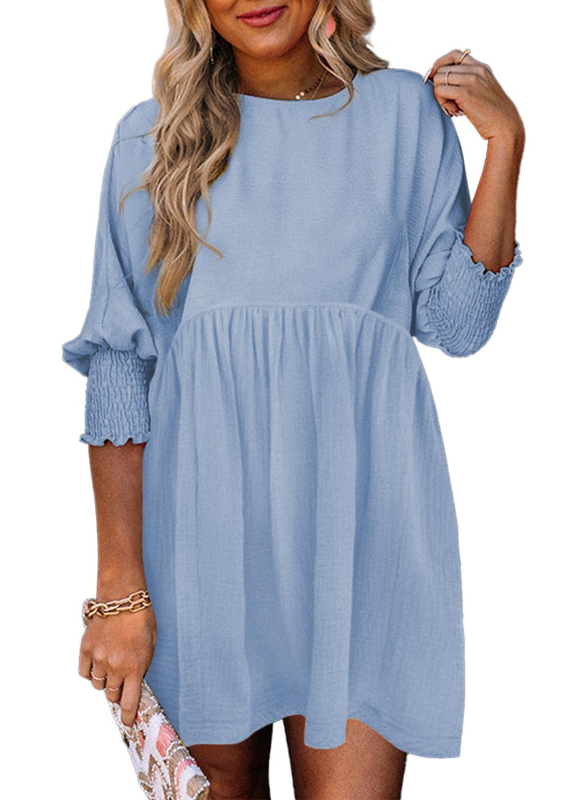 Women's Spring Casual Swing Tunic Dress