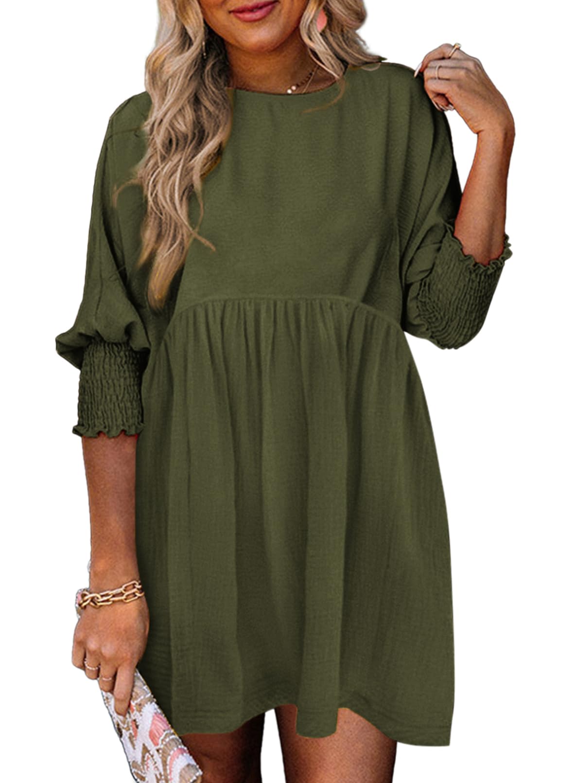 Women's Spring Casual Swing Tunic Dress