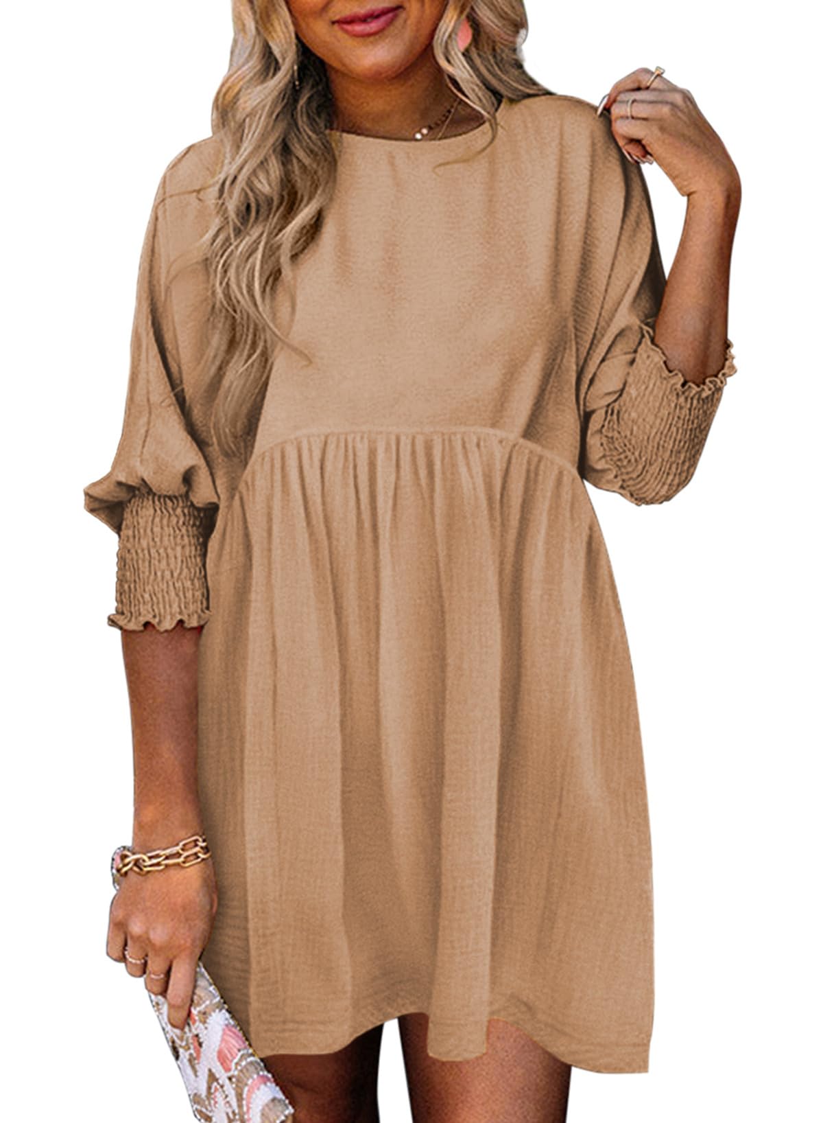 Women's Spring Casual Swing Tunic Dress