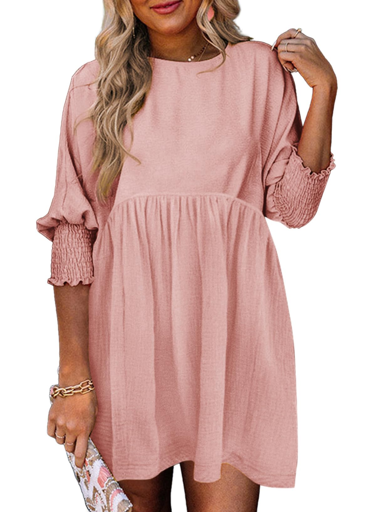 Women's Spring Casual Swing Tunic Dress