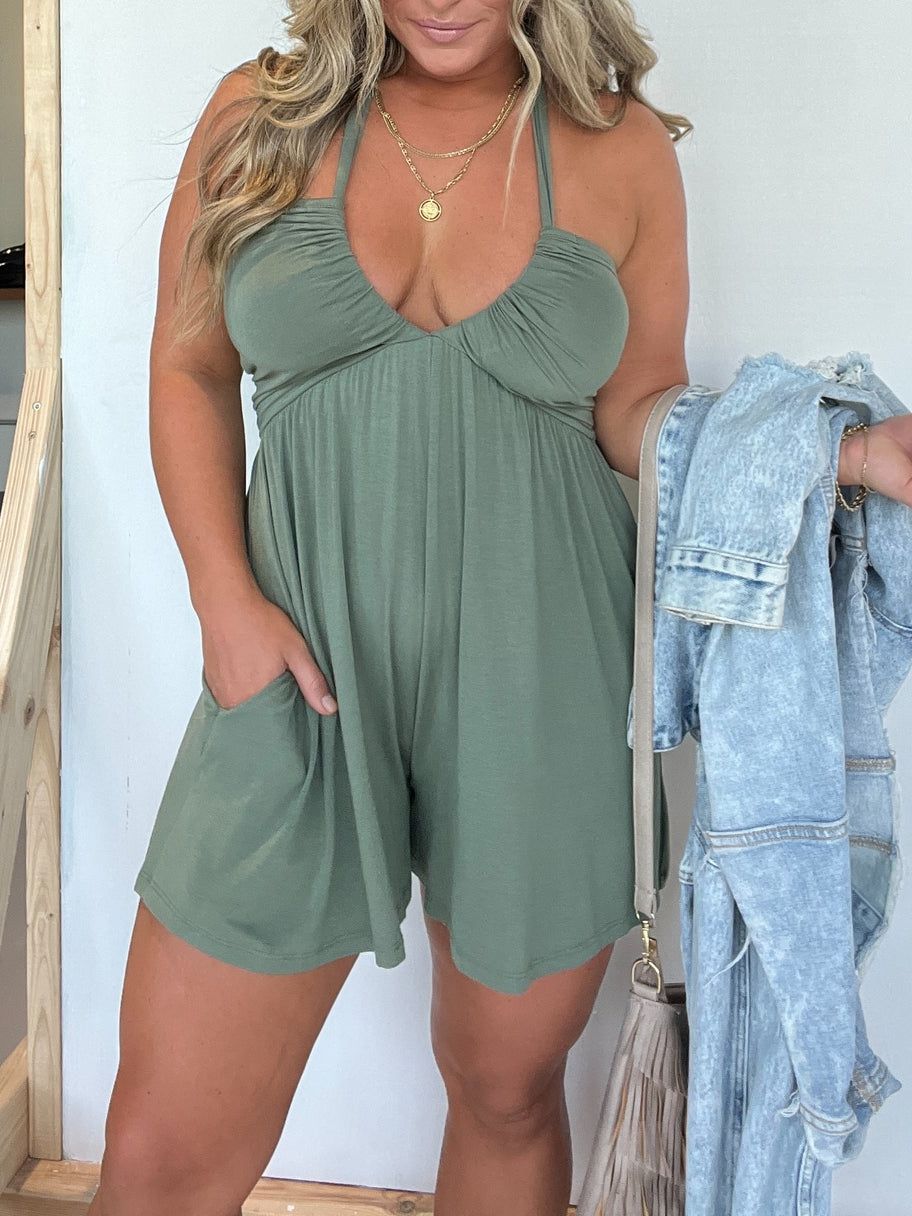 Halter Neck Romper