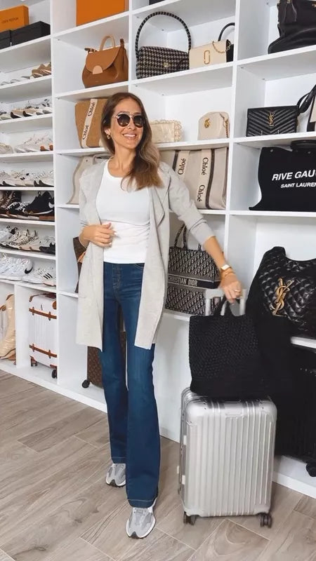 Women's Button-Free Vintage Flared Jeans