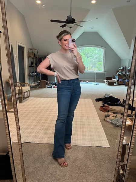 Women's Button-Free Vintage Flared Jeans