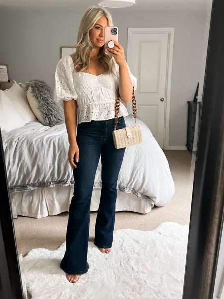 Women's Button-Free Vintage Flared Jeans