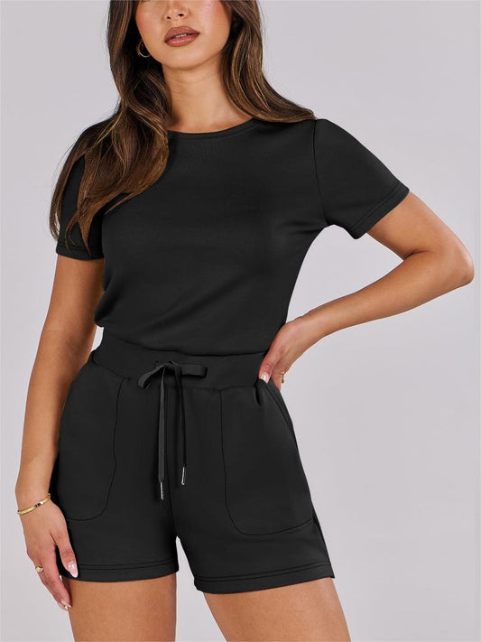 Casual Loose With Pockets Short Sleeve Jumpsuit✨Buy 2 Free Shipping