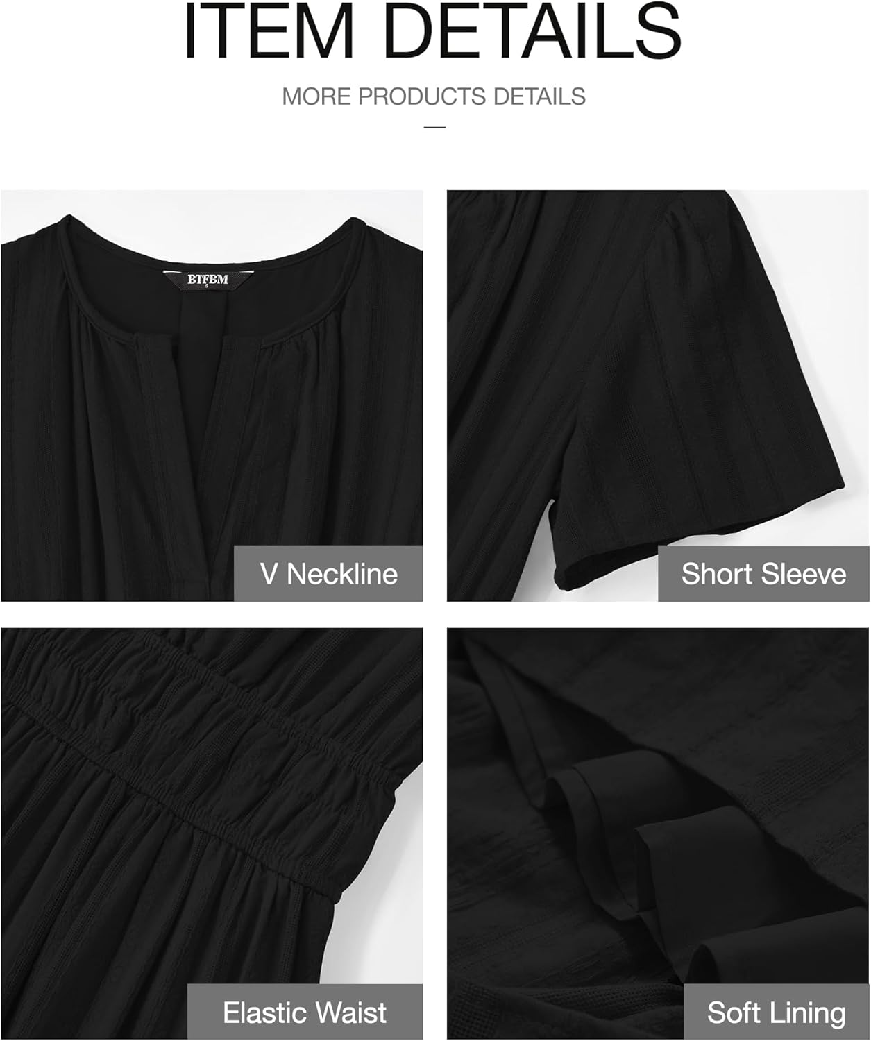 ✨Womens Summer Lightweight Short Sleeve V Casual Midi Maxi Dresses(BUY 2 FREE SHIPPING)
