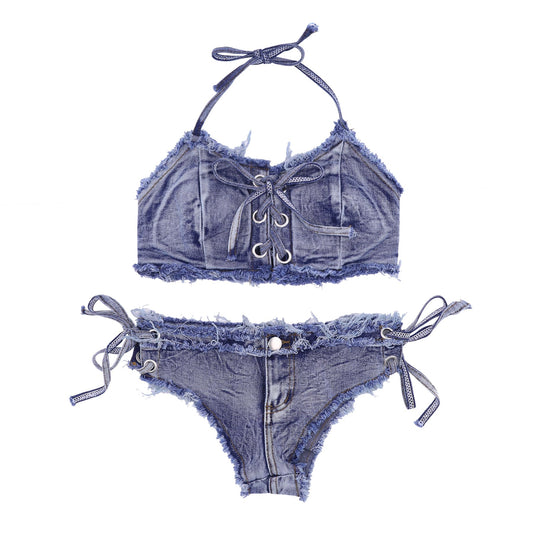 2024 New Fashion🌈 - Women's Sexy Denim Bikini Set 👙